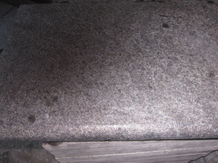 black granite flamed finish