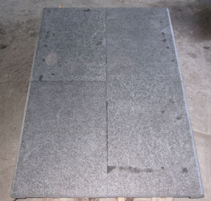 black granite flamed finish